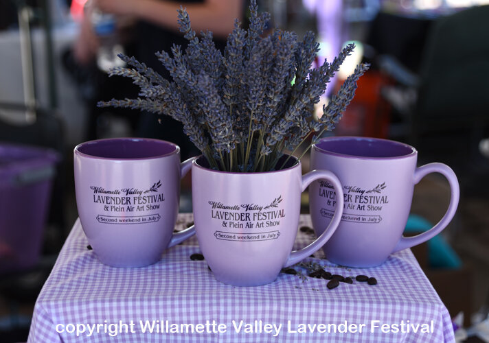 WV Lavender Festival Mugs with Lavender