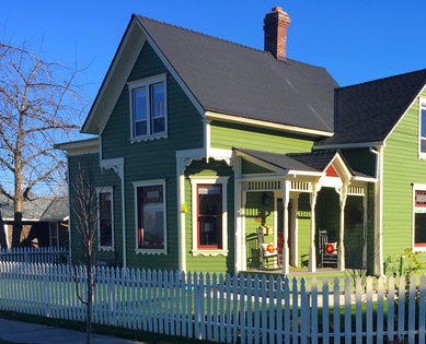 green victorian house