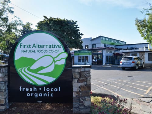 The sign for First Alternative Natural Foods CO-OP