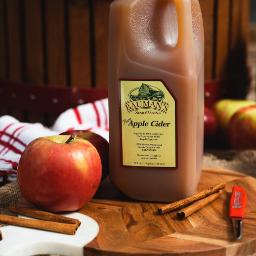 A jug of pure apple cider.