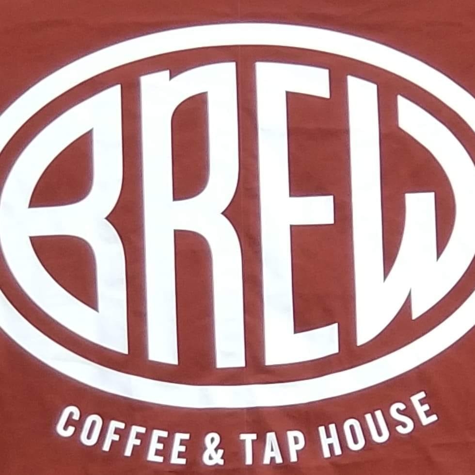 Brew Coffee & Tap House logo.