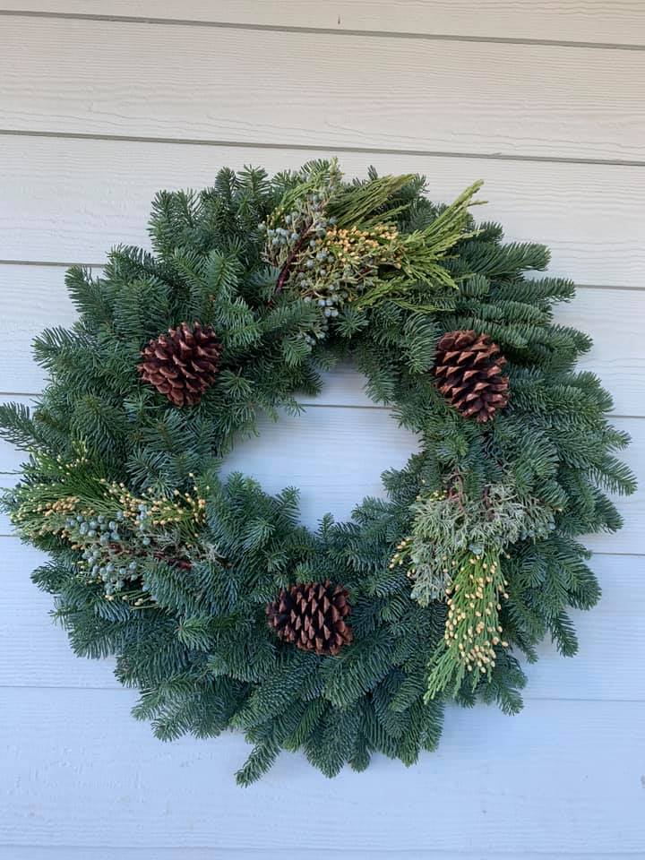 Wreath with Pinecones