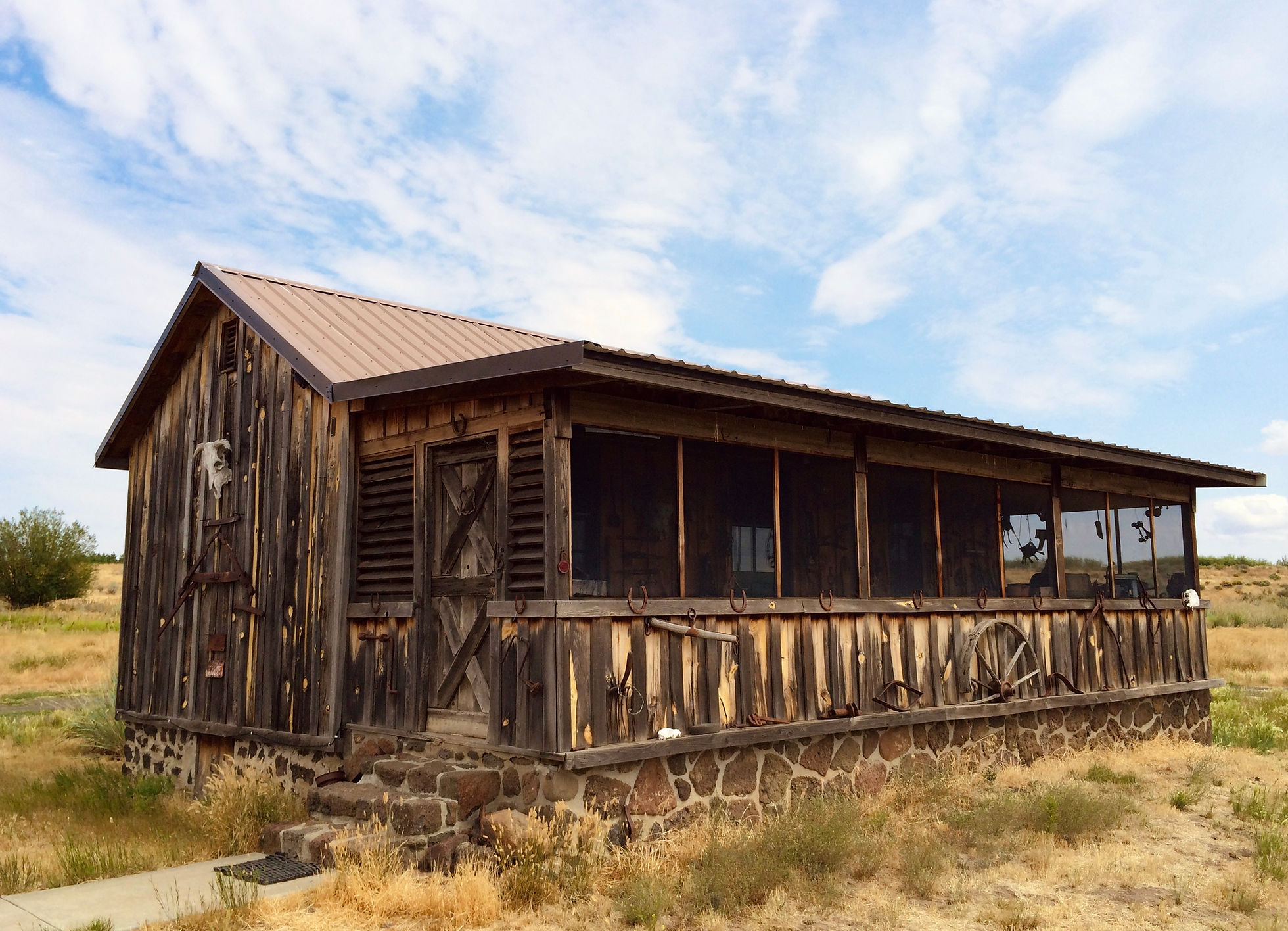 exterior of rustic one story building