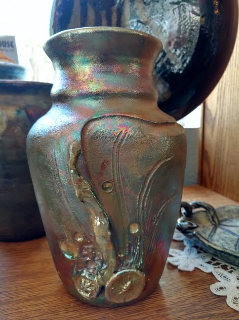 hand made clay vase