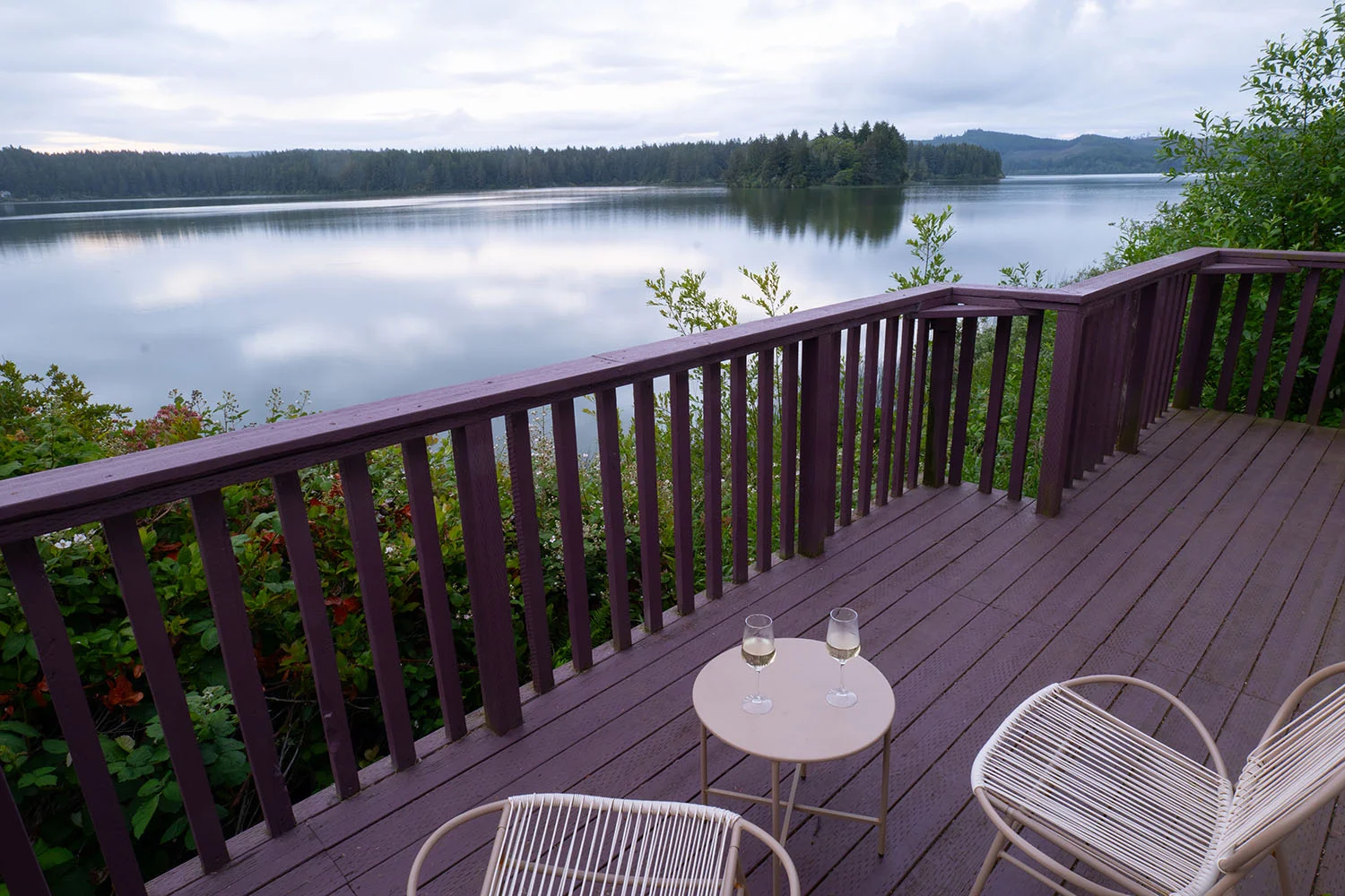 The Florentine Waterfront Hotel private deck with water view