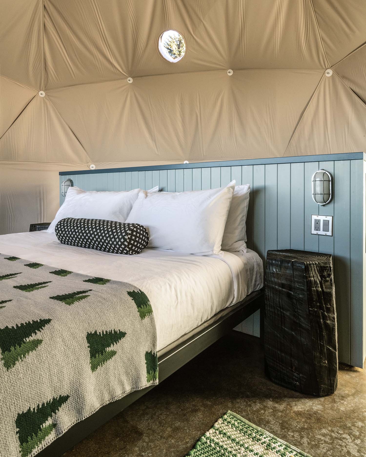 Two Capes geodesic dome bed Cloverdale Oregon