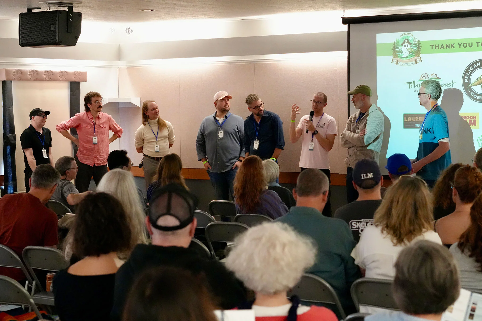 filmmakers talking about their film at the 2025 Manzanita Film Festival
