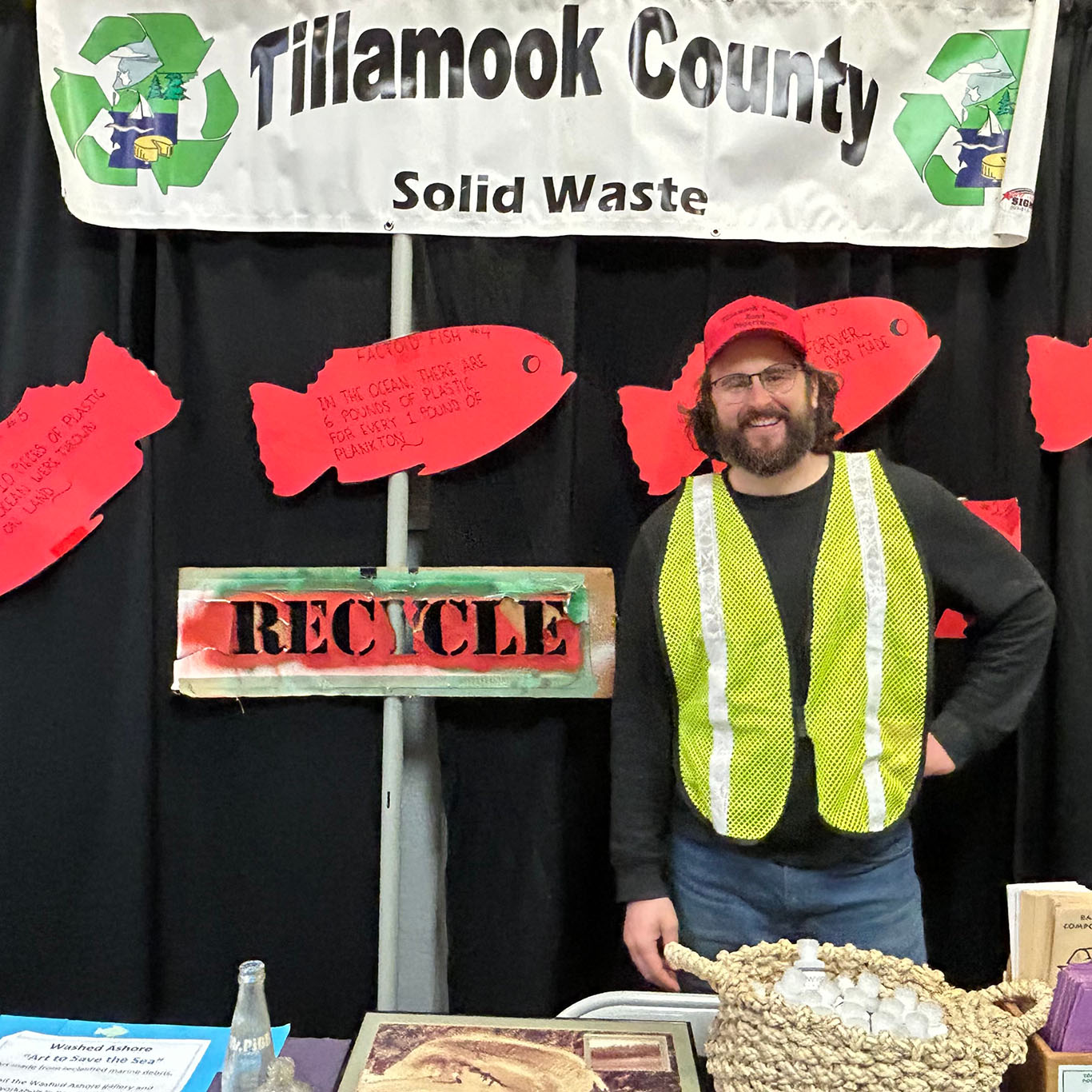 Tillamook County Solid Waste booth at the Tillamook Headlight Herald Home & Garden Show