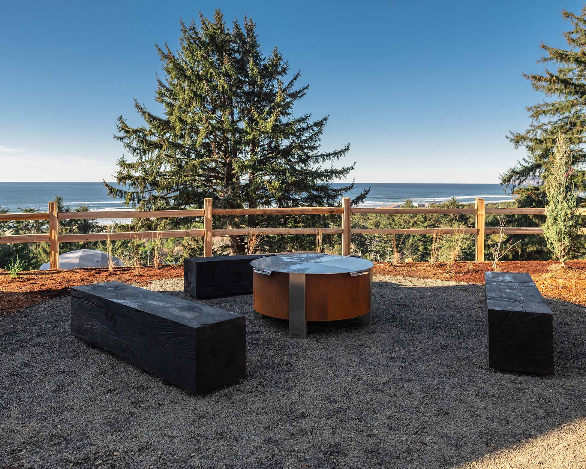 Two Capes Lookout fire pit and event space Cloverdale Oregon