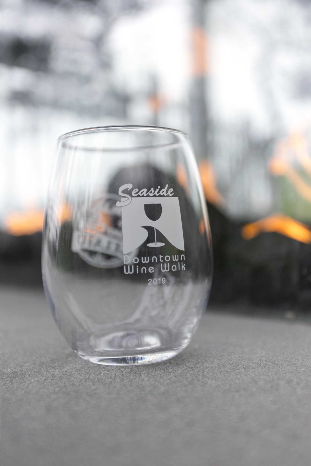 Seaside Downtown Fall Wine Walk 2019 empty glass