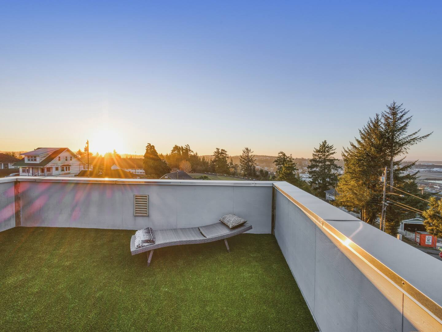 rooftop patio with turf