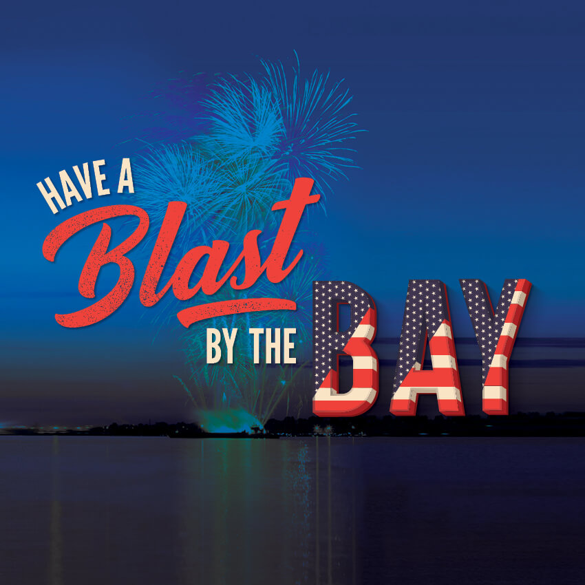 Bast by the Bay 3rd of July Fireworks logo Coos Bay Oregon