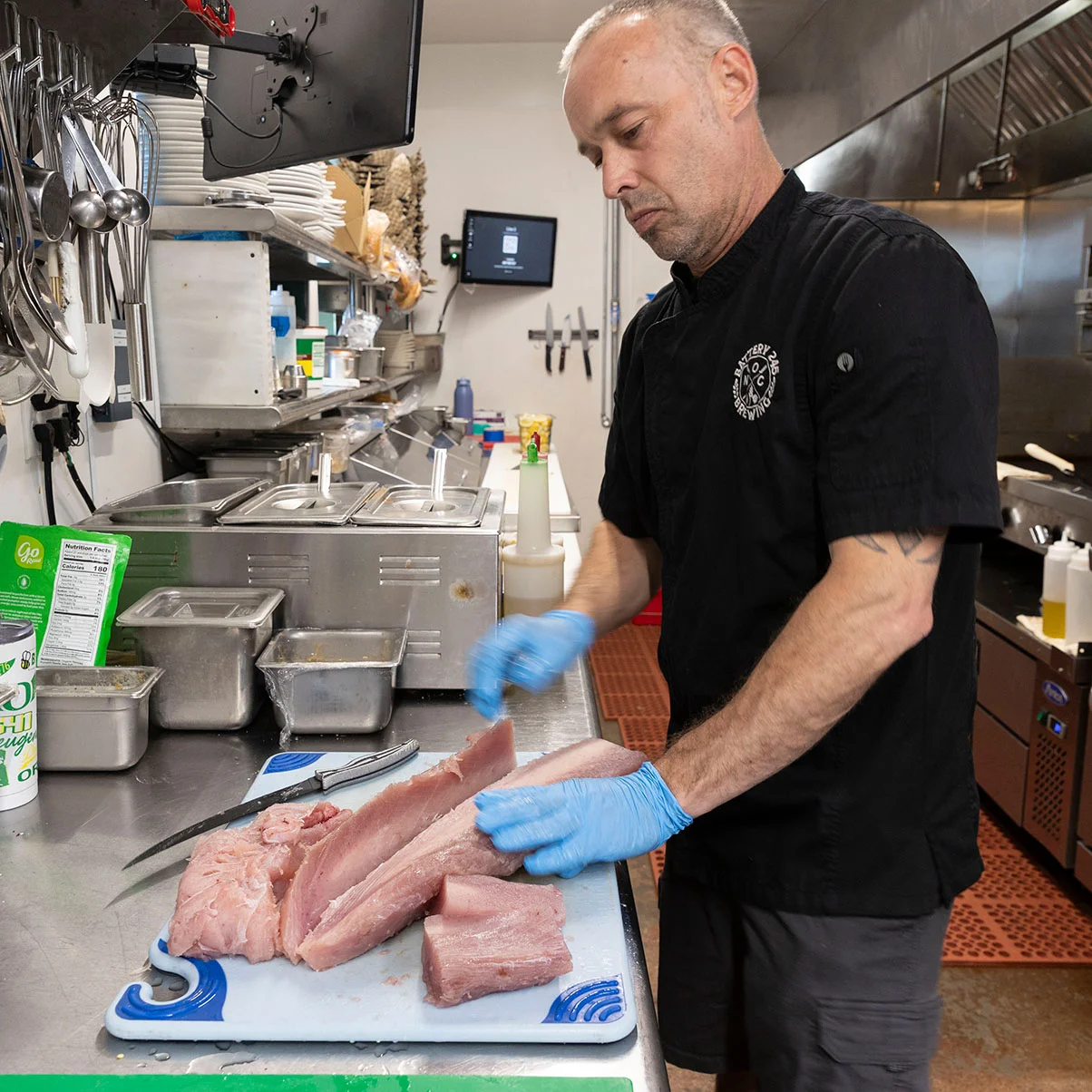 The culinary team buys whole fish from commercial fishermen in Warrenton, and fellets them in-house.jpg