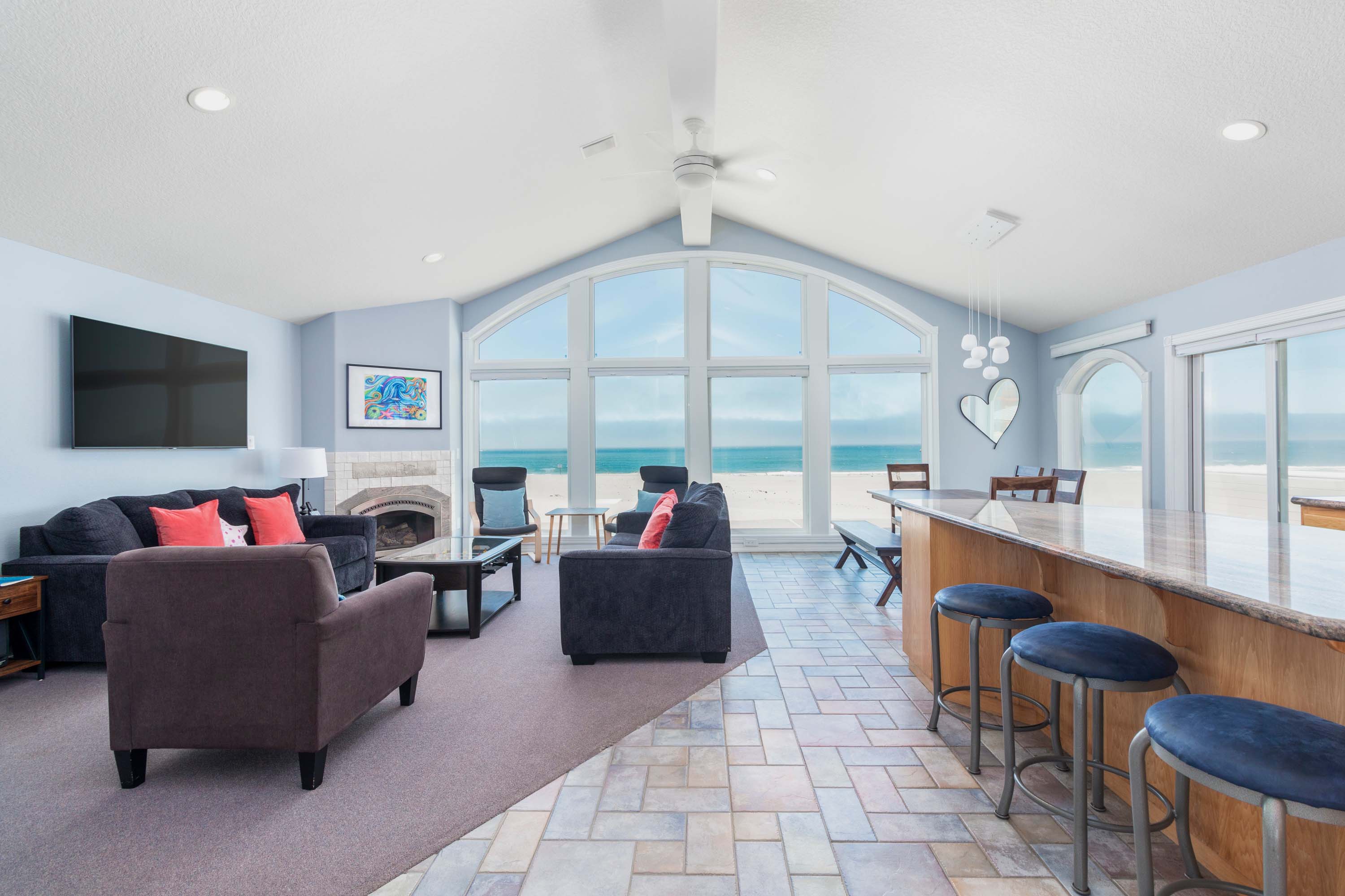 Beachlandia living room Pacific City Oregon
