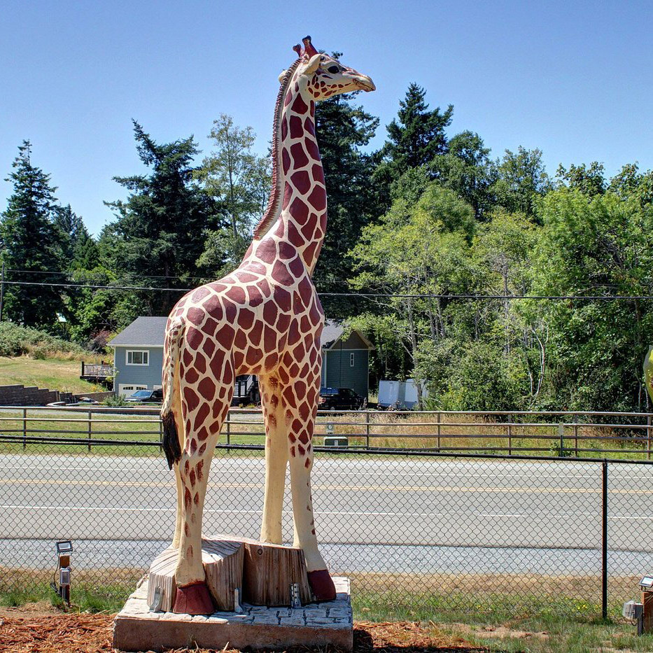 Cypress Hills RV Campground Giraffe Statue Langlois Oregon