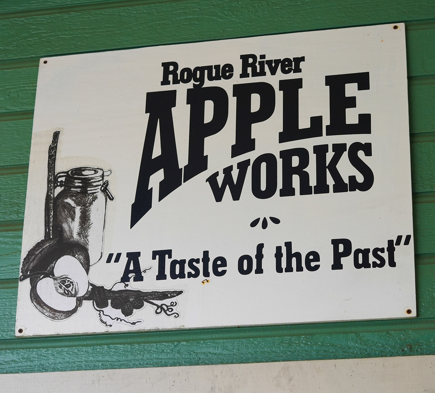 Rogue River Appleworks Sign Gold Beach Oregon