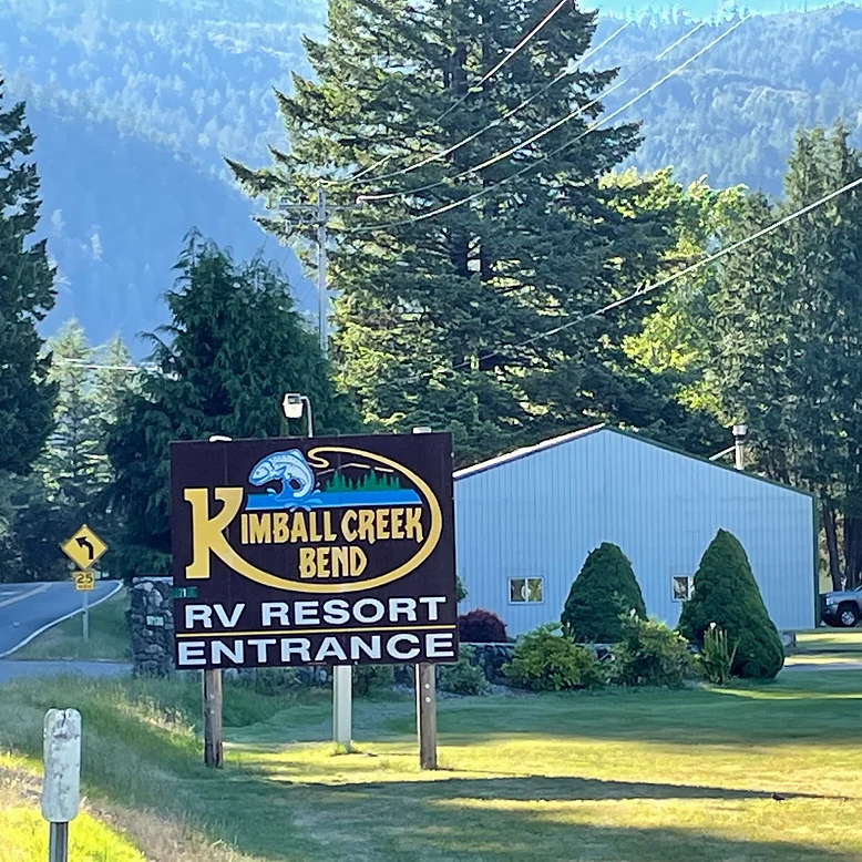 Kimball Creek Bend RV Resort Entrance Gold Beach Oregon