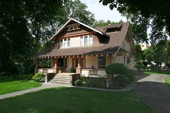exterior of two story craftsman style house