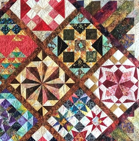 colorful detailed handmade quilt