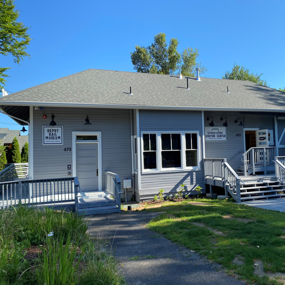 Depot Rail Museum and the Gateway to the Gorge Visitor Center in Troutdale