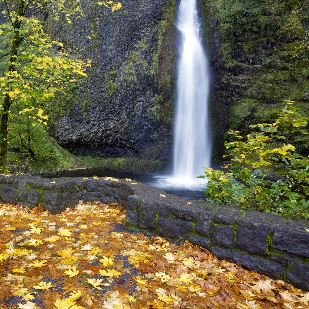 Horsetail Falls in autumn