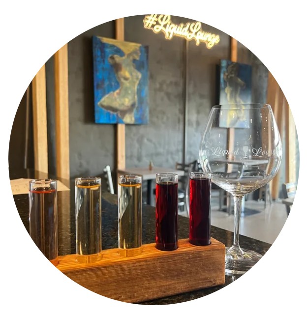 close up of wine flutes