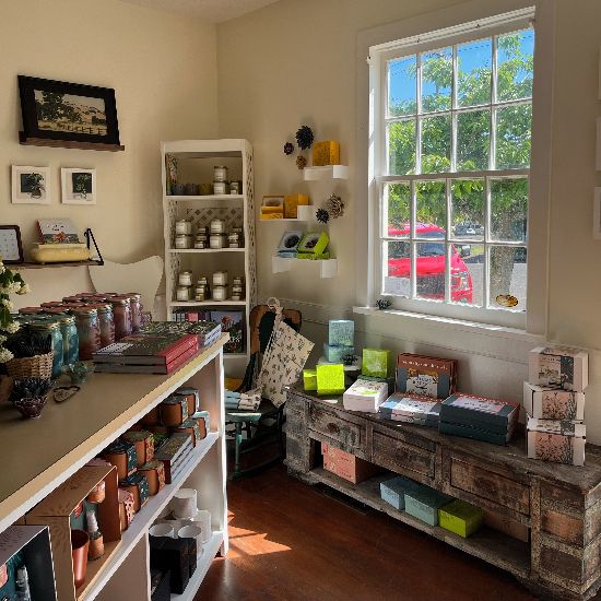 interior of home goods and vintage store