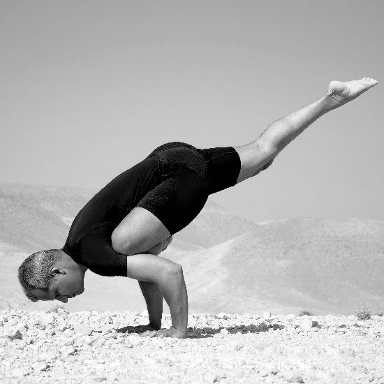 man doing yoga pose