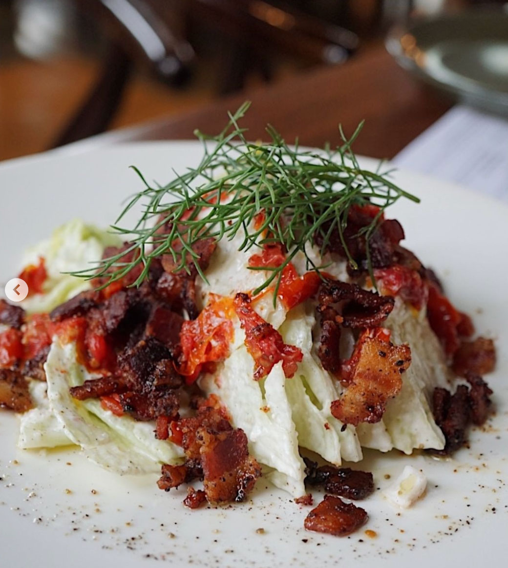 Wedge salad with bacon