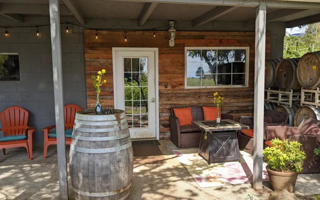 front of tasting room