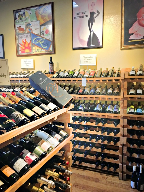 bottles of wine for sale at Santiam Wine & Bistro