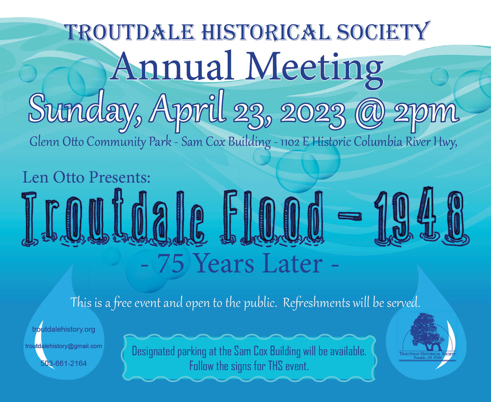 Troutdale Historical Society Annual Meeting