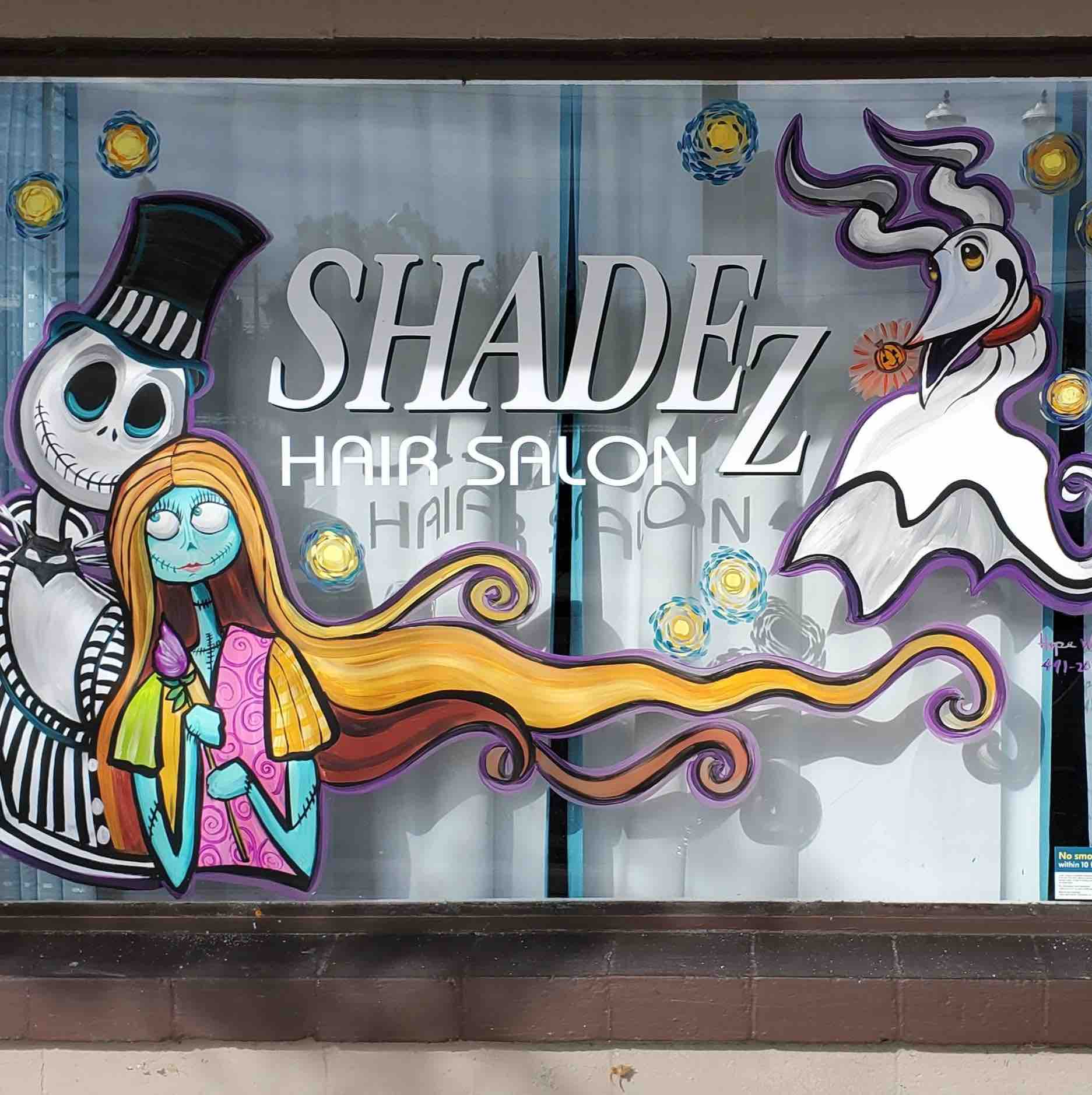Shadez Salon with Halloween Mural