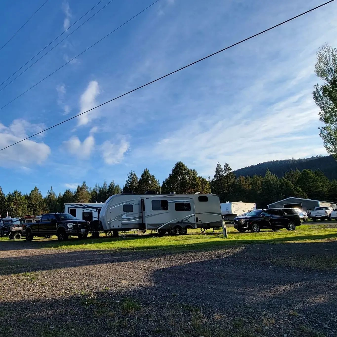 Morning photo of the rv space on the park