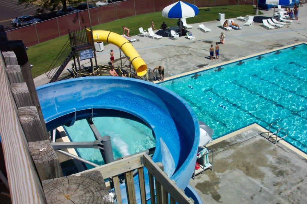 Arial view of the water slide