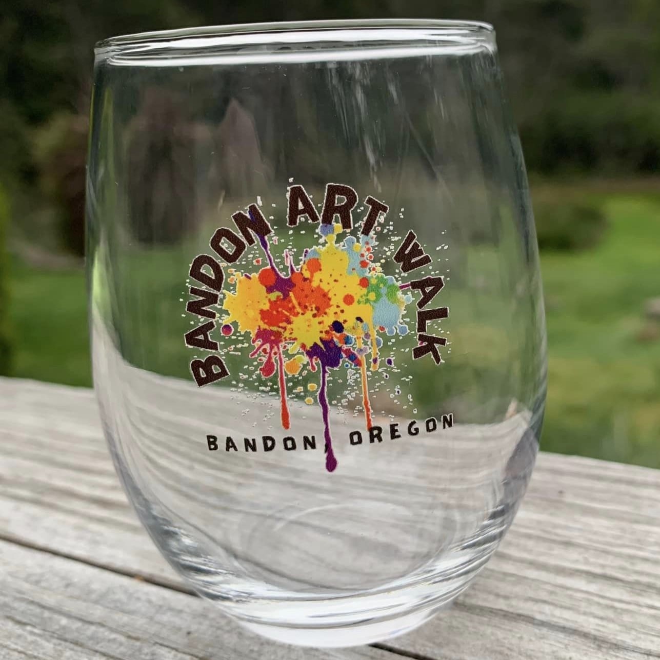 Bandon Art Walk Logo Glass