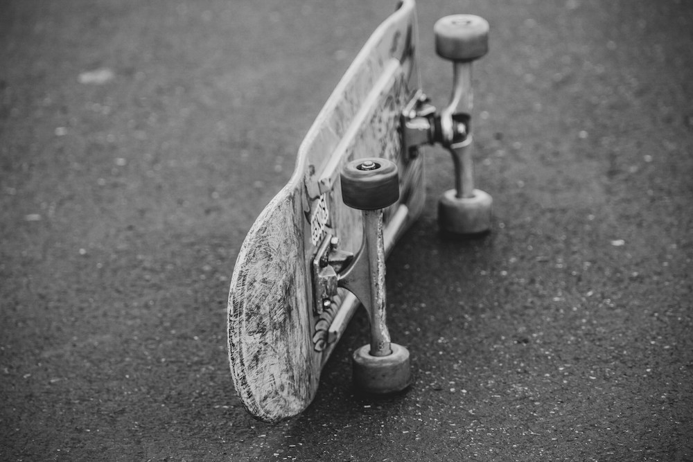 Skateboard black and white