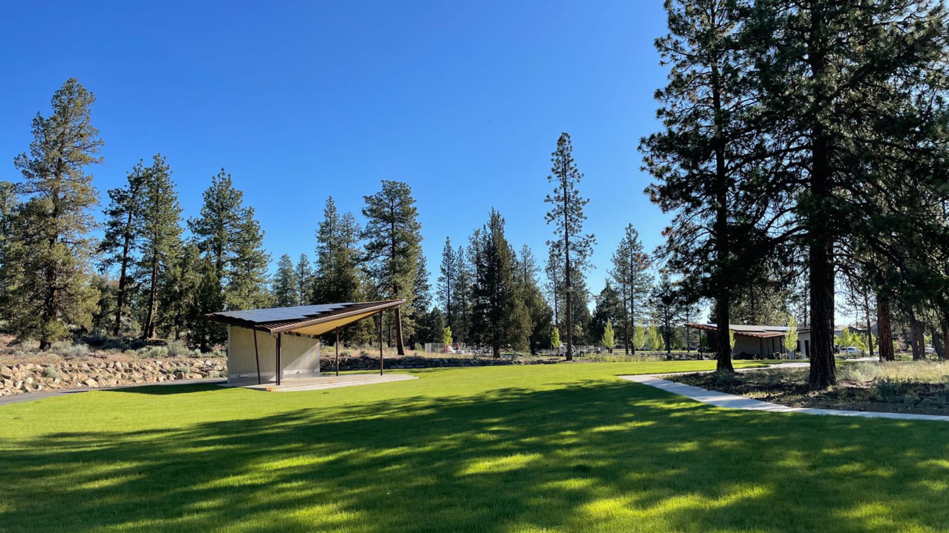 grassy field at alpenglow park