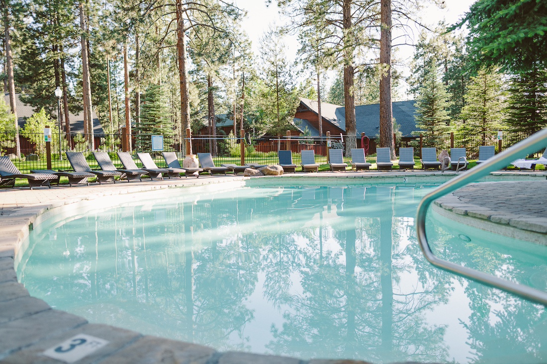 sparkling blue hotel pool