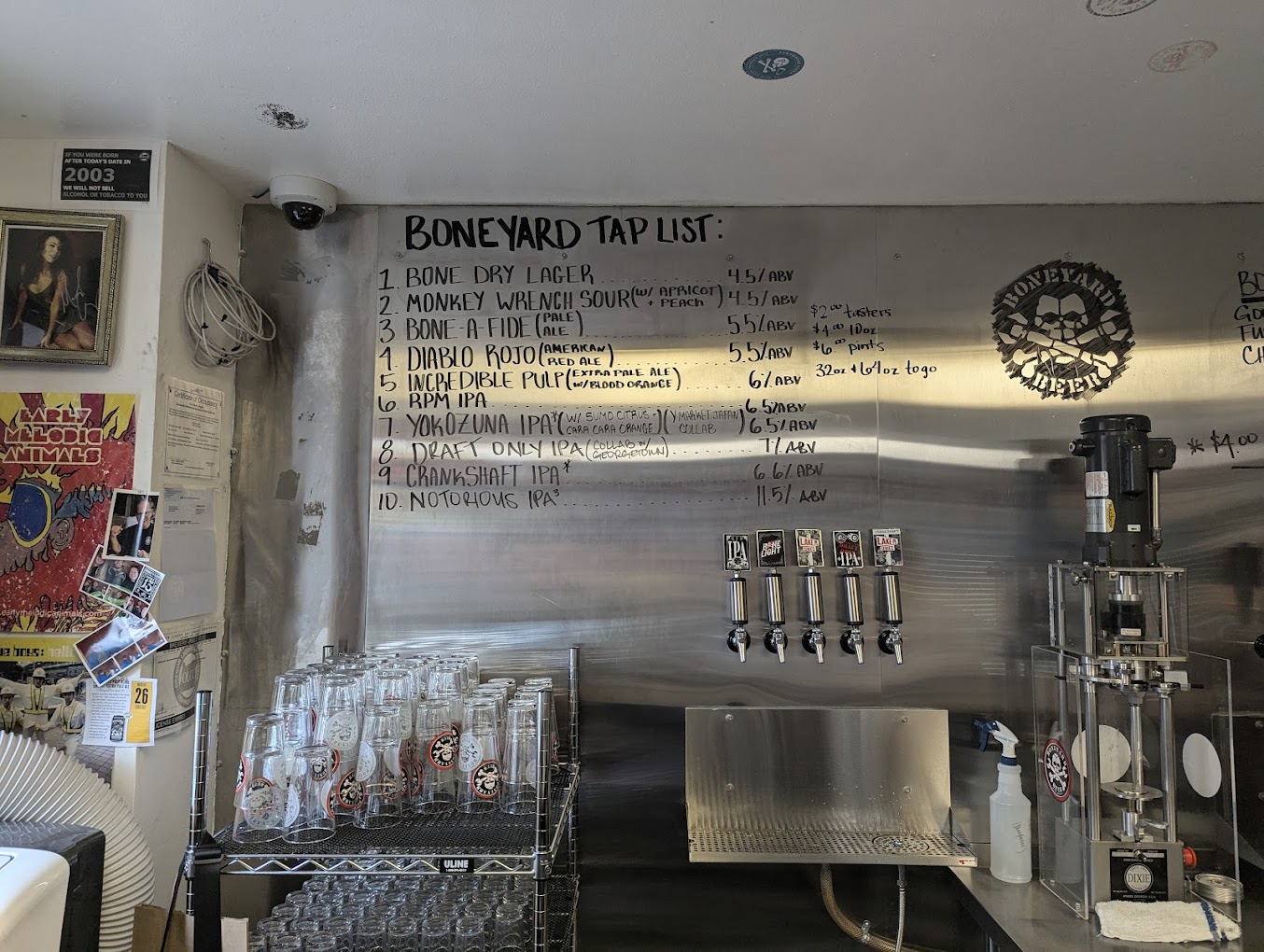 Boneyard Brewing taps