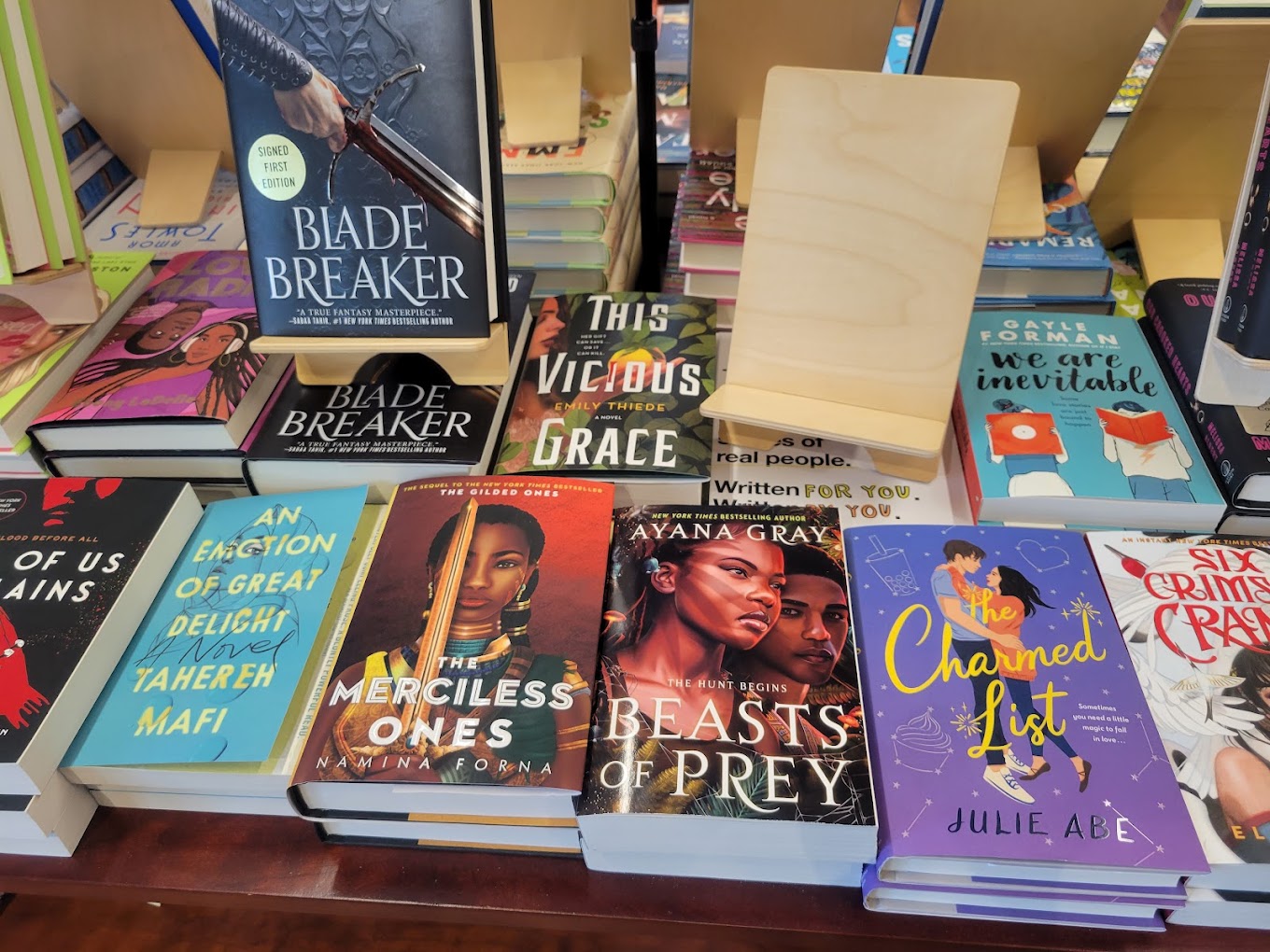 book stacks at Roundabout Books