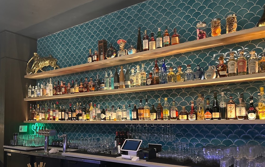 bar rio liquor wall