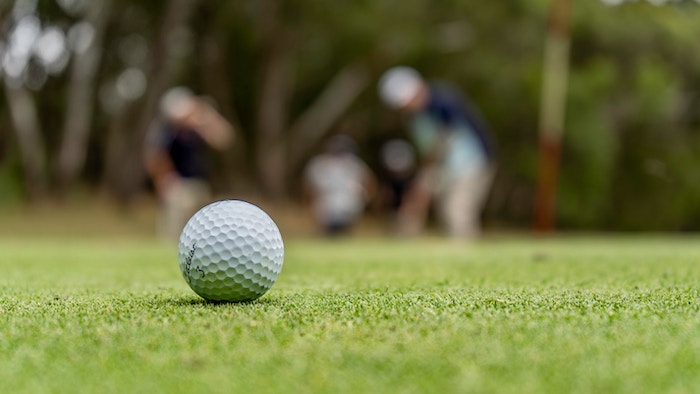 Golf Ball on a green