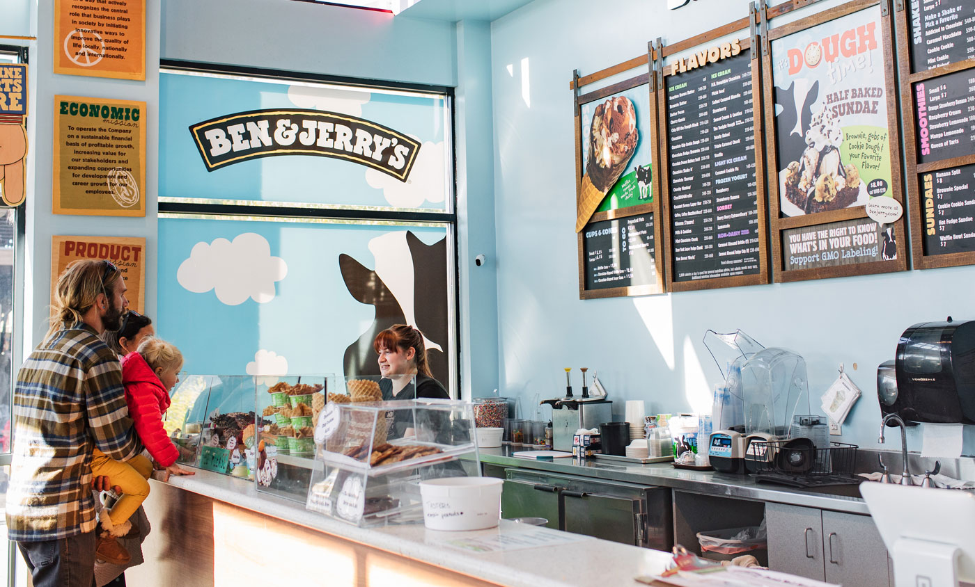 person ordering ice cream
