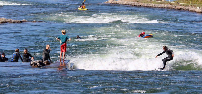 surfer at Bend Whitewater Park