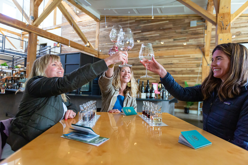 cheers at Stoller Winery
