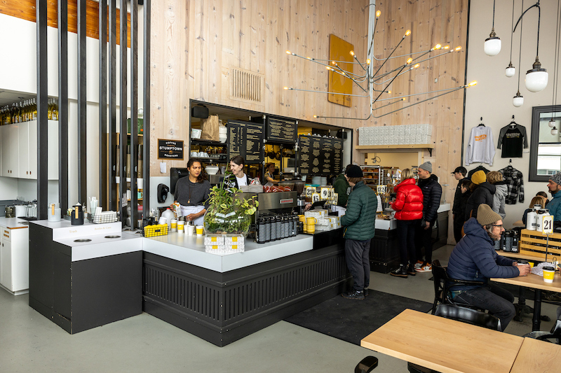 dining room at Sparrow Bakery