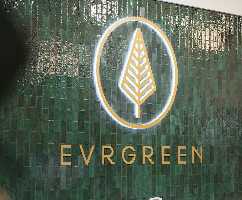 tile sign at evrgreen