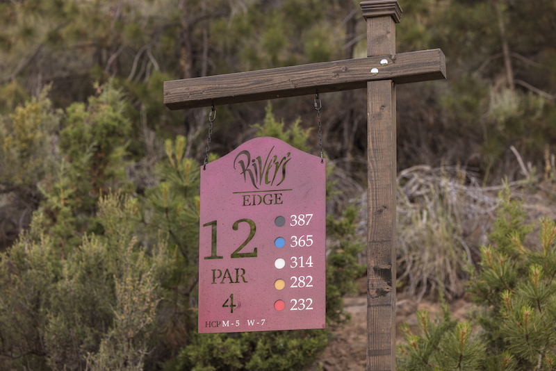 sign at Rivers Edge Golf Resort