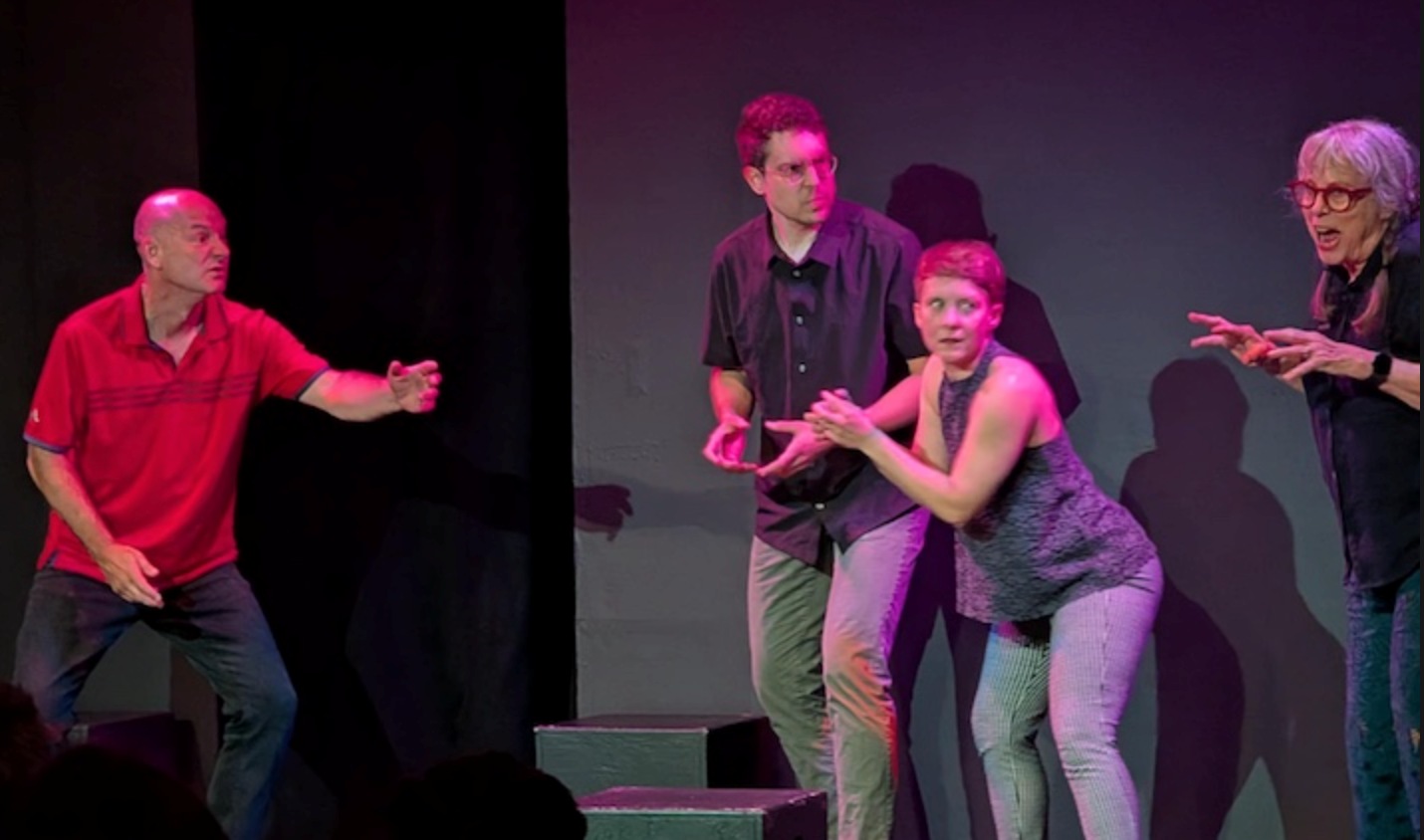 Bridge City Improv group on stage